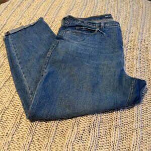 Old Navy button fly extra High Rise Curvy Sky Hi Straight woman’s size 16 blue j